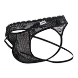 CandyMan Men's Underwear 99747 Lace Thongs Color Black