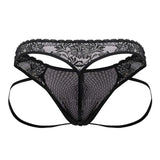 CandyMan Men's Underwear 99747 Lace Thongs Color Black