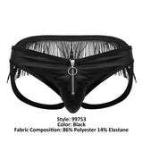 CandyMan Men's Underwear 99753 Fringe Jockstrap Color Black