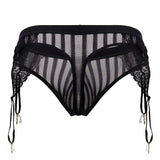 CandyMan Men's Underwear 99766 Garter Thongs Color Black