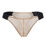 CandyMan Men's Underwear 99771 Mesh Thongs Color Beige