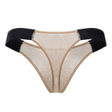 CandyMan Men's Underwear 99771 Mesh Thongs Color Beige