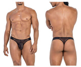 CandyMan Men's Underwear 99771 Mesh Thongs Color Black