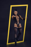 CandyMan Men's Underwear 99774 Gladiator Bodysuit Color Black