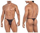 CandyMan Men's Underwear 99776 Mesh Thongs Color Black