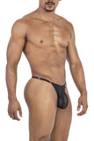 CandyMan Men's Underwear 99776 Mesh Thongs Color Black