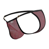 CandyMan Men's Underwear 99776 Mesh Thongs Color Burgundy