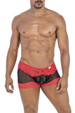CandyMan Men's Underwear 99779 Mesh Lace Trunks Color Black