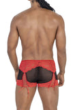 CandyMan Men's Underwear 99779 Mesh Lace Trunks Color Black