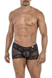 CandyMan Men's Underwear 99779 Mesh Lace Trunks Color Black