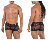 CandyMan Men's Underwear 99779 Mesh Lace Trunks Color Black