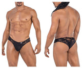 CandyMan Men's Underwear 99784 Lace Thongs Color Black