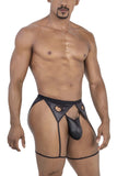 CandyMan Men's Underwear 99785 Garter Outfit Color Black