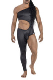 CandyMan Men's Underwear 99786 One Shoulder One Leg Bodysuit Color Black
