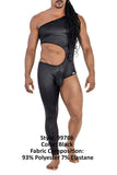 CandyMan Men's Underwear 99786 One Shoulder One Leg Bodysuit Color Black