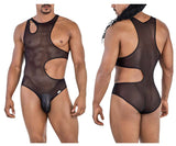 CandyMan Men's Underwear 99788 Mesh Bodysuit Color Black
