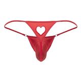 CandyMan Men's Underwear 99789 Heart Thongs Color Red