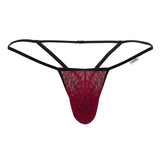 CandyMan Men's Underwear 99795 Mesh G-String Thongs Color Burgundy
