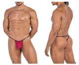 CandyMan Men's Underwear 99795 Mesh G-String Thongs Color Burgundy