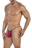 CandyMan Men's Underwear 99795 Mesh G-String Thongs Color Burgundy