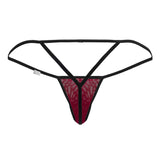CandyMan Men's Underwear 99795 Mesh G-String Thongs Color Burgundy