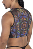 CandyMan Men's Underwear 99805 Stained Glass Tank Top Color Black-Print