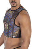 CandyMan Men's Underwear 99805 Stained Glass Tank Top Color Black-Print