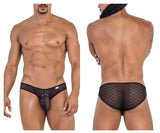 CandyMan Men's Underwear 99812 Sheer Lace Mesh Men's Briefs Black