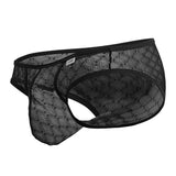 CandyMan Men's Underwear 99812 Sheer Lace Mesh Men's Briefs Black