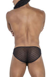 CandyMan Men's Underwear 99812 Sheer Lace Mesh Men's Briefs Black