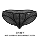 CandyMan Men's Underwear 99812 Sheer Lace Mesh Men's Briefs Black