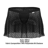 CandyMan Men's Underwear 99813 Mesh Skirt Color Black