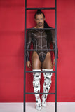 CandyMan Men's Underwear 99816 Mesh Bodysuit Color Black