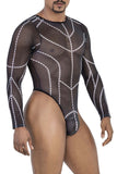 CandyMan Men's Underwear 99816 Mesh Bodysuit Color Black