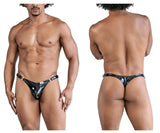 CandyMan Men's Underwear 99819 Dom Thongs Color Gloss Black