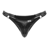 CandyMan Men's Underwear 99819 Dom Thongs Color Gloss Black