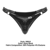 CandyMan Men's Underwear 99819 Dom Thongs Color Gloss Black