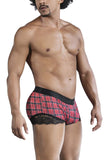 CandyMan Men's Underwear 99821 Back to School Trunks Color Red Plaid
