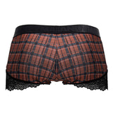 CandyMan Men's Underwear 99821 Back to School Trunks Color Red Plaid