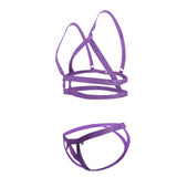 CandyMan Men's Underwear 99822 Two Piece Outfit Color Violet