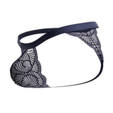 CandyMan Men's Underwear 99823 Lace Thongs Color Blue