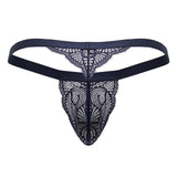 CandyMan Men's Underwear 99823 Lace Thongs Color Blue