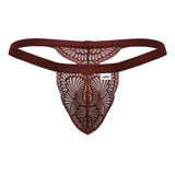 CandyMan Men's Underwear 99823 Lace Thongs Color Wine