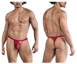 CandyMan Men's Underwear 99823 Lace Thongs Color Wine
