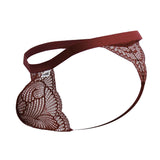 CandyMan Men's Underwear 99823 Lace Thongs Color Wine
