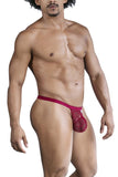 CandyMan Men's Underwear 99823 Lace Thongs Color Wine
