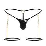 CandyMan 99827 Chain-Garter Thongs Color Black