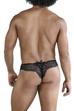 CandyMan Men's Underwear 99828 Lace-Mesh Thongs Color Black