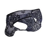 CandyMan 99830 Lace Briefs Color Black-Navy