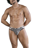 CandyMan Men's Underwear 99830 Lace Briefs Color Nude-Black